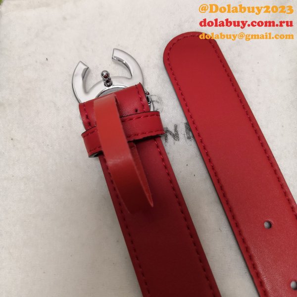 Top Quality Wholesale CC Double C Belt Red Width 3.0cm 1135