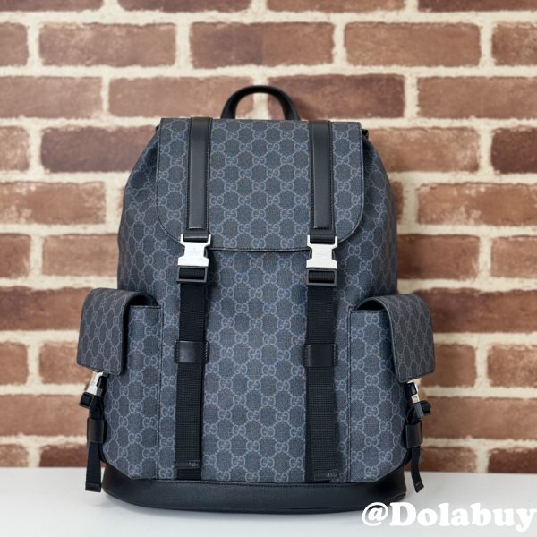 Gucci Men 792080 GG Designer Top Qualitys Backpack In Black GG Supreme