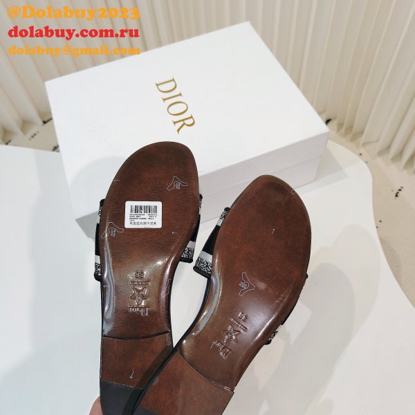 Replica MISS DIOR Flat Slipper DWAY SLIDE