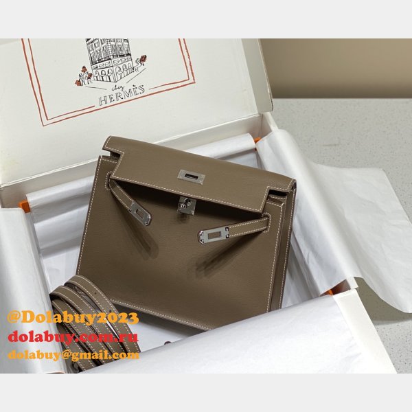 Best 7 Star HERMES KELLY DANSE 1:1 Mirror Bag