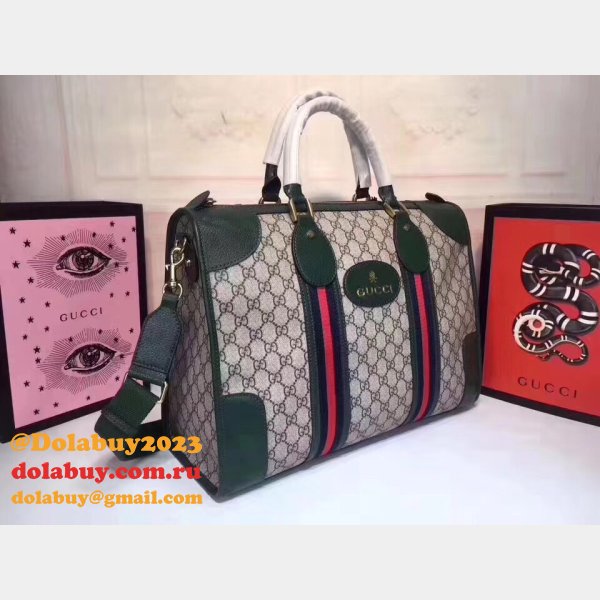 Gucci High Quality Shoulder Hand Boston 459311 Brown Green Bag Designer