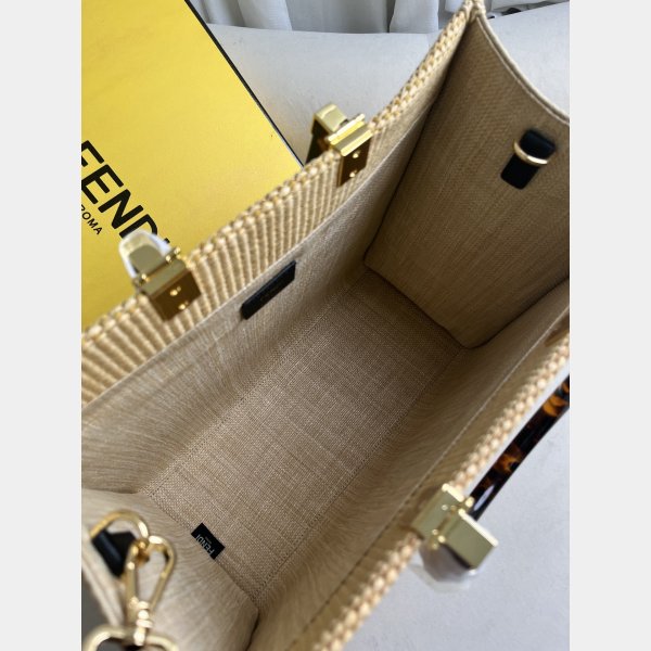 UK Fendi Summer Raffia Shopping Bag Wholesale