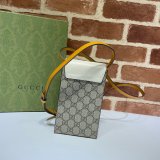 Wholesale Best Gucci 658229 Padlock mini bag in beige and ebony GG Supreme