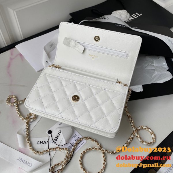 Designer Fashion UK AP2734 Flap Glass Pearls Lambskin Bag