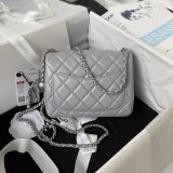 AAA+ CC CF mini classical AS1786 SILVER BALL bag