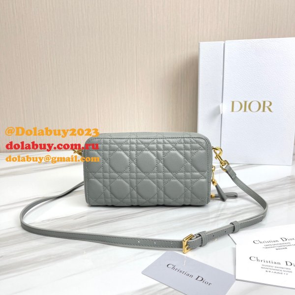 High Quality Dior Caro Bag Brown Supple Cannage Calfskin Fashion