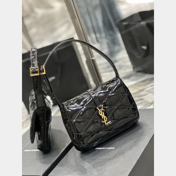 1:1 Quality Hobo Saint Laurent Inspired 698567 Black Patent Bag