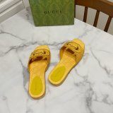 1:1 Mirror GUCCI INTERLOCKING G CUT-OUT SANDAL FLAT