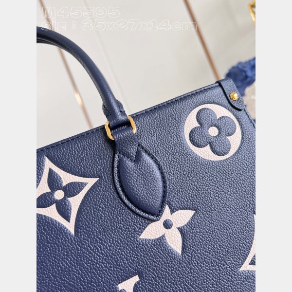 Onthego Louis Vuittons Cheap M47084 Navy Monogram Empreinte Bag