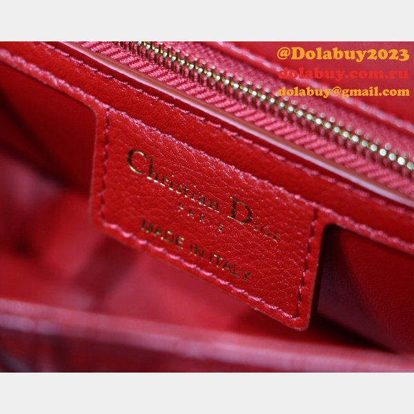 Perfect Dior Caro High Quality Red Bag