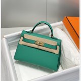 High Quality bag Hermes Vert Jade Green Kelly Online Store Bag