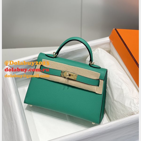 High Quality bag Hermes Vert Jade Green Kelly Online Store Bag