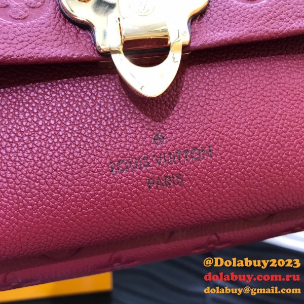 Knockoff Louis Vuitton Monogram Empreinte Leather Vavin PM M43931 Wine Red Bag