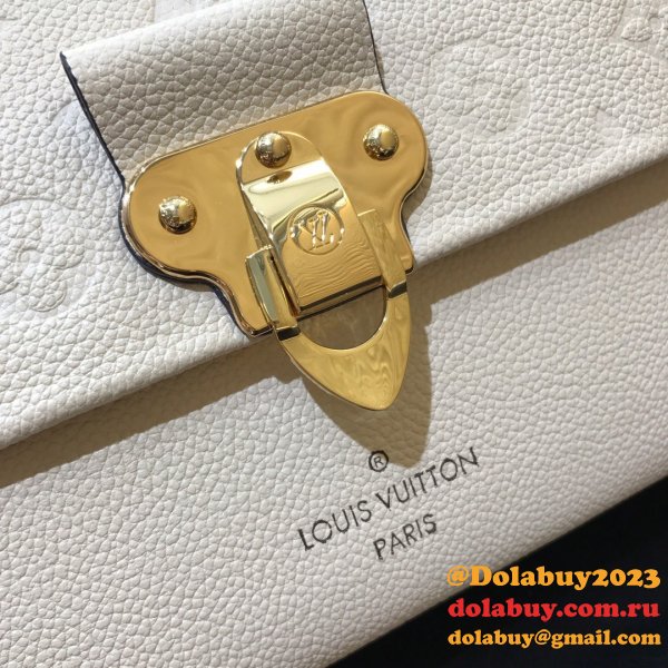 High Quality Louis Vuitton Monogram Empreinte Leather Vavin PM M43931 White Bag Wholesale