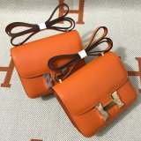 Hermes Constance Bag 18cm Epsom Leather Orange Luxury