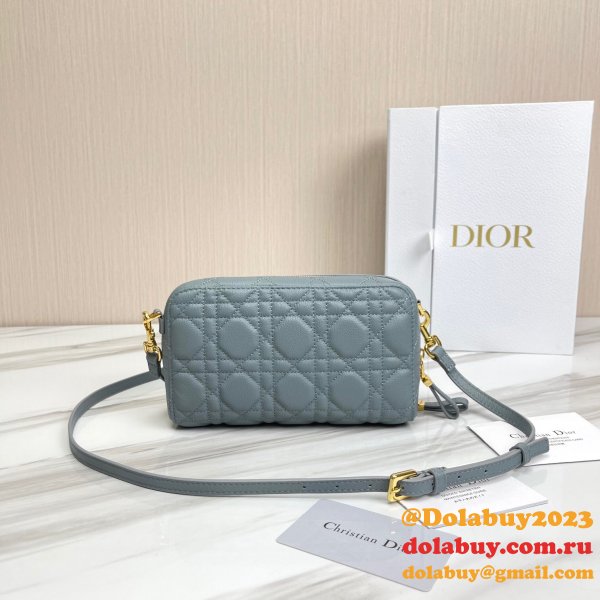 High Quality Dior Caro Bag Brown Supple Cannage Calfskin Fashion