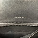 Balenciaga Designer Hourglass Small Top Handle Bag Black