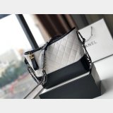 Knockoff CC Gabrielle hobo bag 28cm Black White