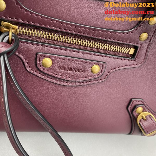 Best balenciaga cuag plain weave wine red