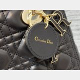 Perfect Quality Knockoff Lady Dior 24cm  Black Handbag