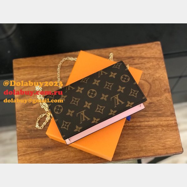 Louis Vuitton AAA+ Flore Chain Wallet Monogram M67405 Brown