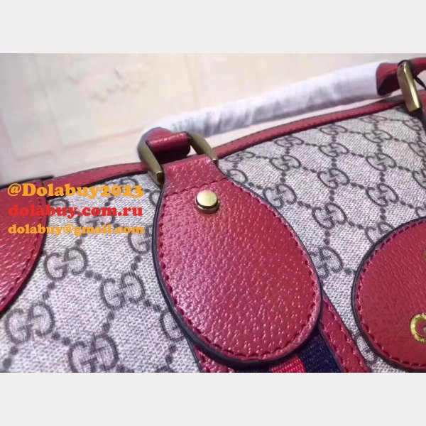 AAA+ 459311 GUCCI Shoulder Hand Boston Brown Red Bag