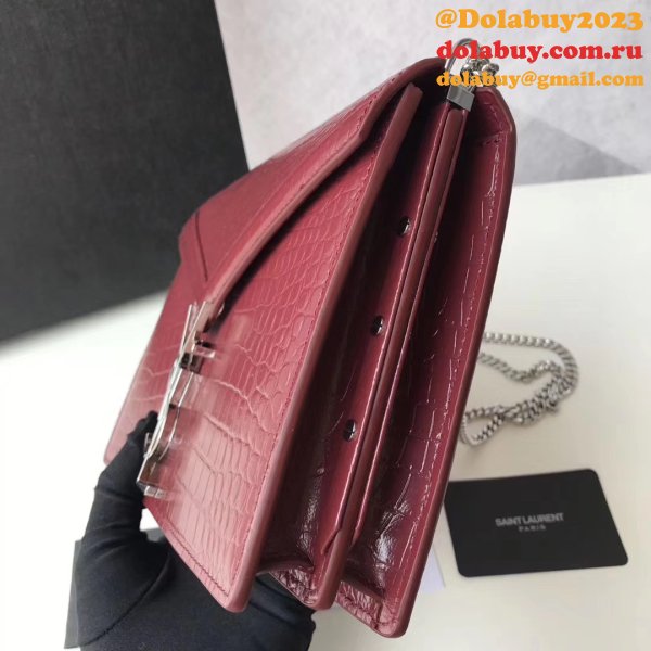 Saint Laurent AAA+ High Quality bags Shoulder 377057 Black/Red Bags