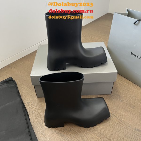 1:1 Mirror Balenciaga Luxury Trooper Rubber Boot 1:1 Mirror