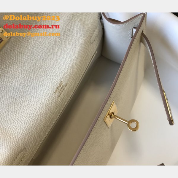 UK Hermes EPSOM LEATHER Mini Kelly Pouchette