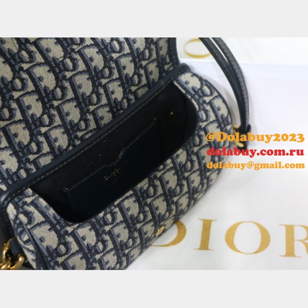 Designer Christian Dior Bobby East-West Blue Bag China Sale