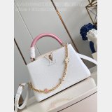 1:1 Mirror 1:1 Mirror Louis Vuitton Capucines M48865 White Bags