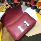 Hermes Constance Bag 23cm Epsom Leather Burgundy 7 Star