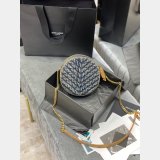 Saint Laurent Top Quality Vinyle round camera bag 610436 chevron-quilted