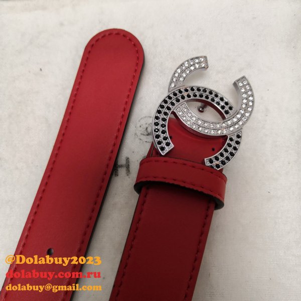 Top Quality Wholesale CC Double C Belt Red Width 3.0cm 1135