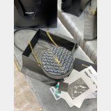 Saint Laurent Top Quality Vinyle round camera bag 610436 chevron-quilted