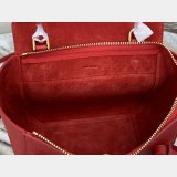 Celine Luxury nano belt red bag in grained calfskin