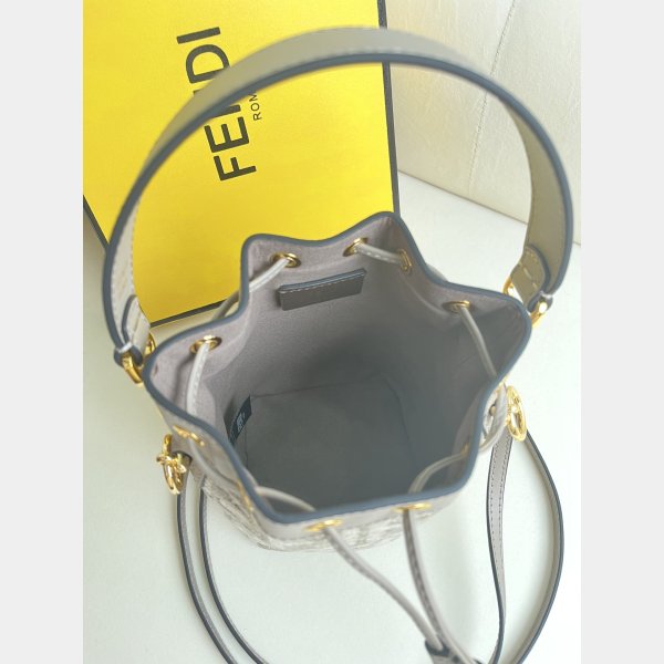 Knockoff Wholesale Fendi Mon Tresor FF small BUCKET BAG