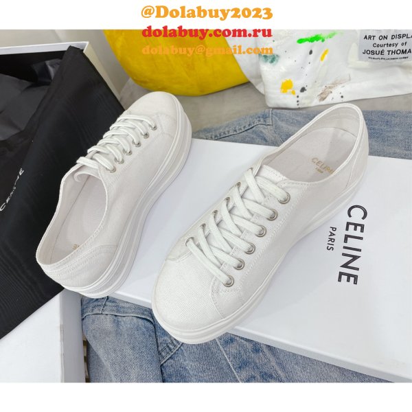 Buy 2022 Perfect Celine Platform Canvas Shoes Online