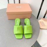 Miu Miu Fashion Bread Slippers Heel Sandals Shoes