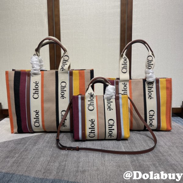 Cheap Chloe Woody Rainbow Designer Bag