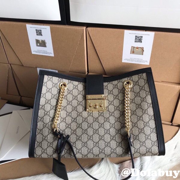 Perfects Gucci Padlock medium GG shoulder bag ‎479197 black