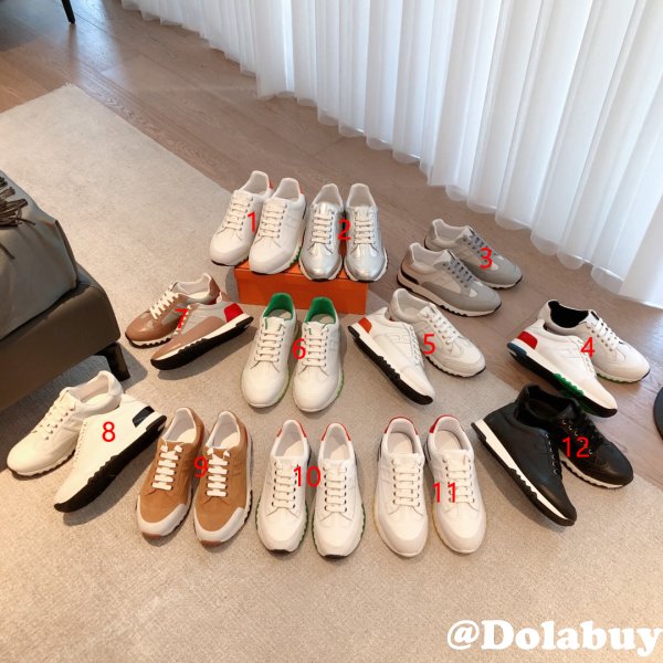 Wholesale Sneakers Leer Wit Hermes 1:1 Mirror Shoes