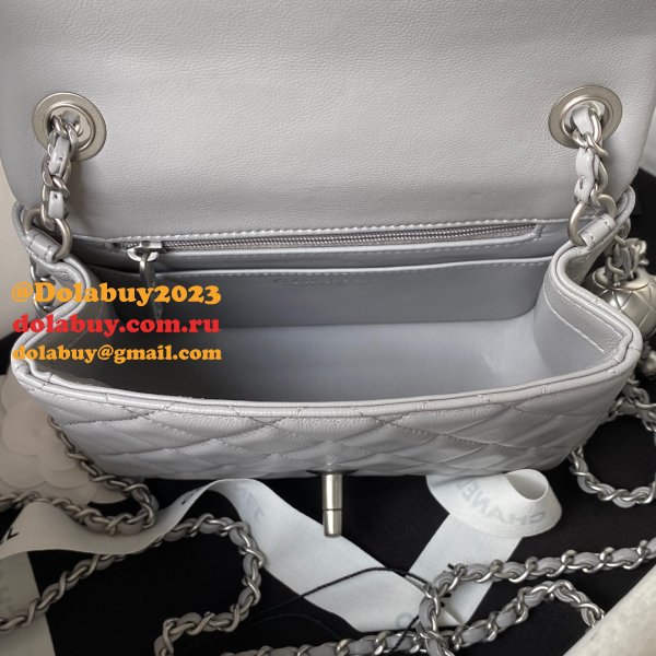 AAA+ CC CF mini classical AS1786 SILVER BALL bag