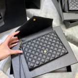 Fashion YSL 617662 Monogran clutch in quilted grain de poudre embossed Outlet