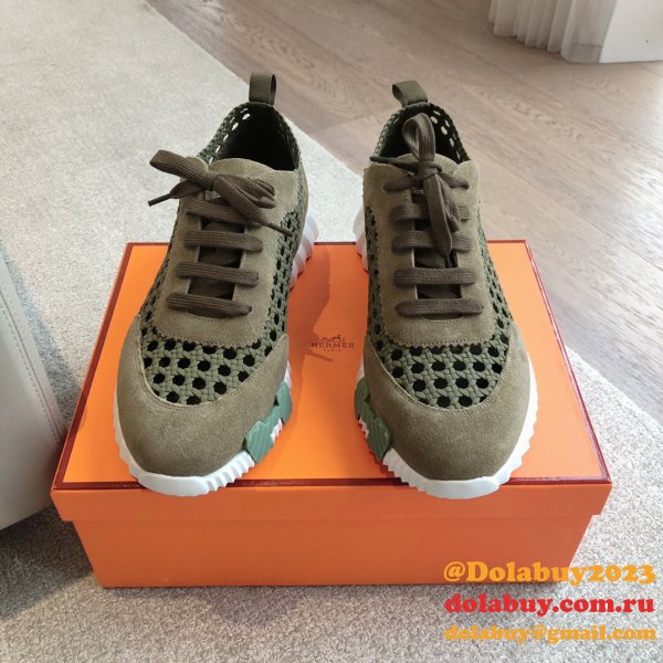 Top Quality HERMES MEN BOUNCING weave SNEAKER