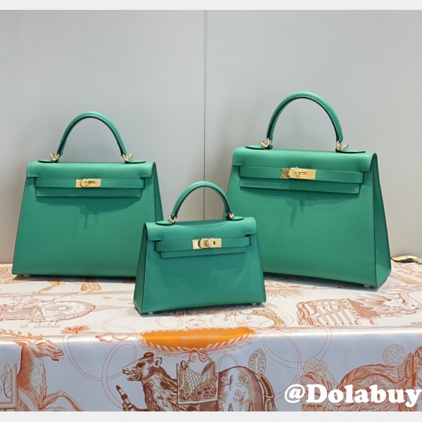 High Quality bag Hermes Vert Jade Green Kelly Online Store Bag