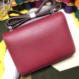 Hermes Constance Bag 23cm Epsom Leather Burgundy 7 Star