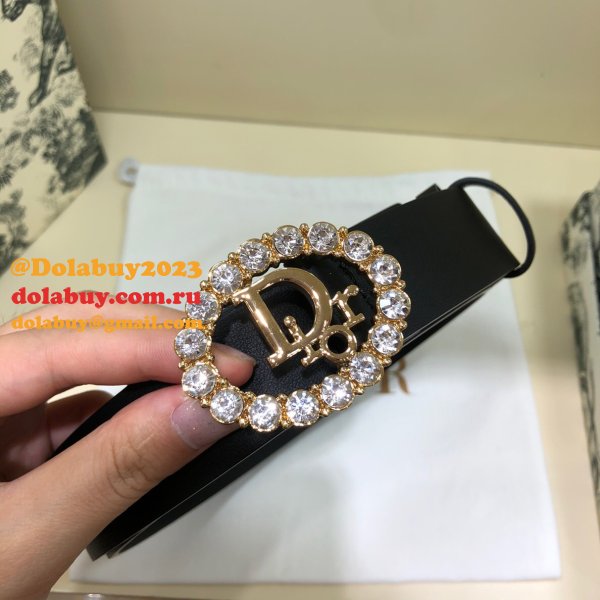 Wholesale Christian Dior AAA Belts 30mm Black Duplicate