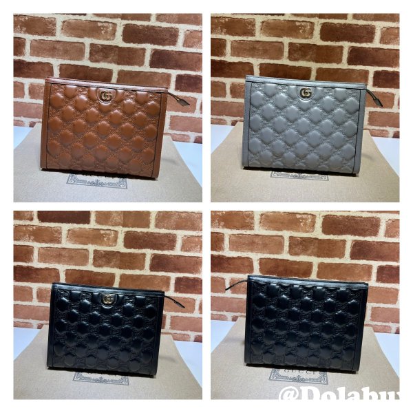 Shop Gucci Designer GG Matelassé Pouch 723780 Clutches