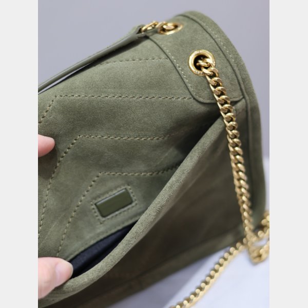 Buy Best YSL Niki 22CM 633151 Luxurys High Quality ArmyGreen Bag